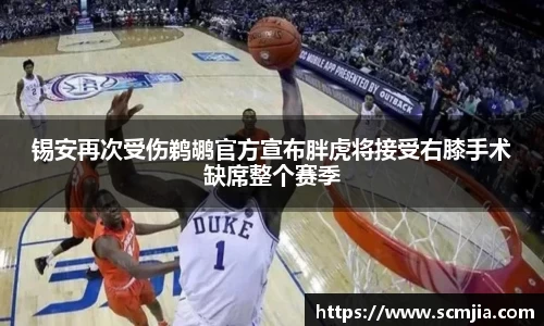 锡安再次受伤鹈鹕官方宣布胖虎将接受右膝手术缺席整个赛季